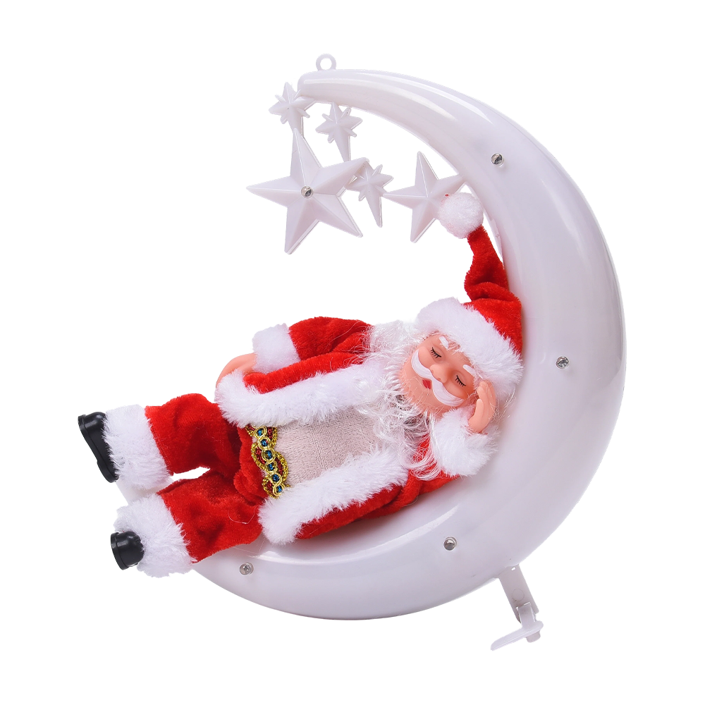 Figura de Papá Noel con una escena creativa