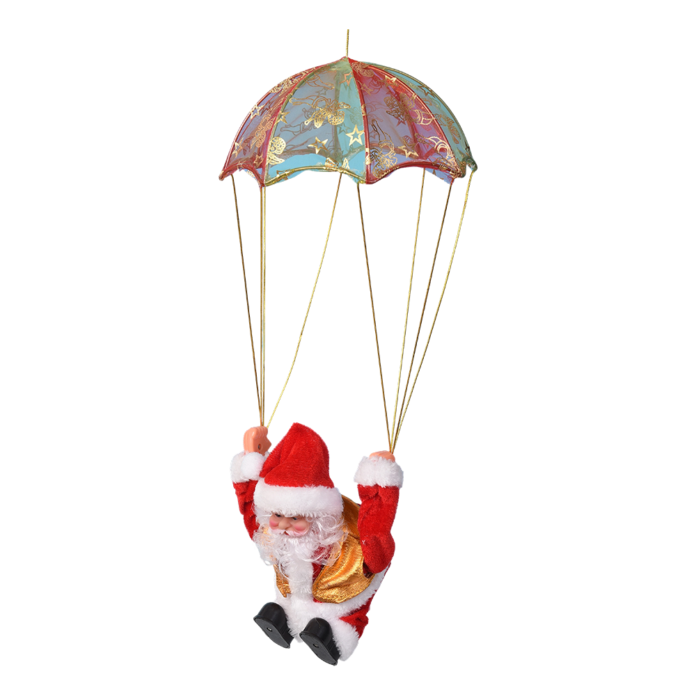 Papá Noel trepando y colgando