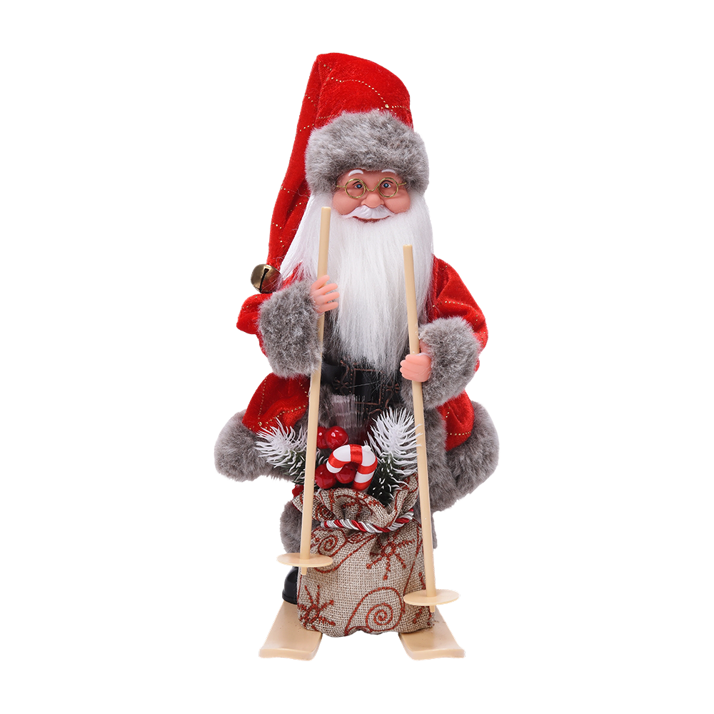 Figura de Papá Noel esquiando