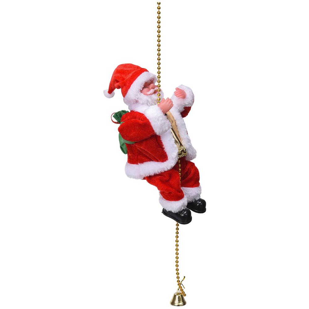 Papá Noel trepando y colgando